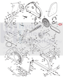 Weslo Image Recumbent Bike Right Pedal with Strap 1/2" 385958-hydrafitnessparts