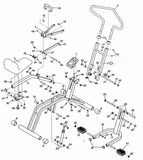 Weslo ProForm Cardio Glide Miscellaneous Handlebar Support W/Axle Bushing 126403-hydrafitnessparts