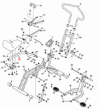 Weslo Proform Cardio Glide Miscellaneous Seat Weldment Pivot 126416-hydrafitnessparts