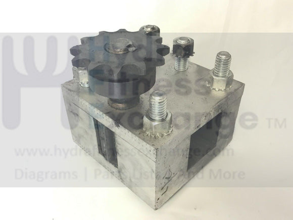 Woodway DESMO-S Treadmill Incline Lift Elevation Box and Secondary Gear Sprocket-hydrafitnessparts