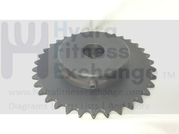 Woodway DESMO-S Treadmill Incline Lift Main Gear Sprocket-hydrafitnessparts