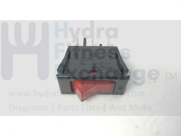 Xystos X1 + (Plus) - T02292 Treadmill Power Entry On Off Switch-hydrafitnessparts