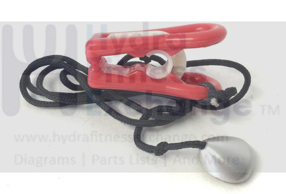 Xystos XT1 Treadmill Silver Magnetic Safety Key Lanyard xystos-x1-safety-hydrafitnessparts