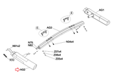 Advanced Fitness Group 3.1AT-TM459 5.1AT-TM427 Treadmill Left ArmRest 1000215143 - hydrafitnessparts