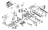 AFG Horizon 3.5A TCT7.1 T101 T202 Treadmill Right Side Rail Cover 1000102129 - hydrafitnessparts