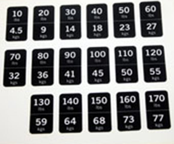 AFG Horizon Fitness Strength System Weight Plate Decal 086280 - hydrafitnessparts