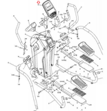 BH Fitness LK500X Elliptical Display Console Assembly LK500X-U - hydrafitnessparts