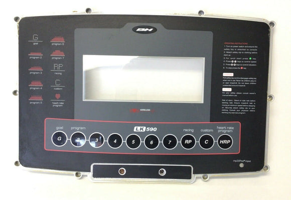 BH Fitness LK590 Treadmill Display Console Front Plastic Cover LK590-26 - hydrafitnessparts