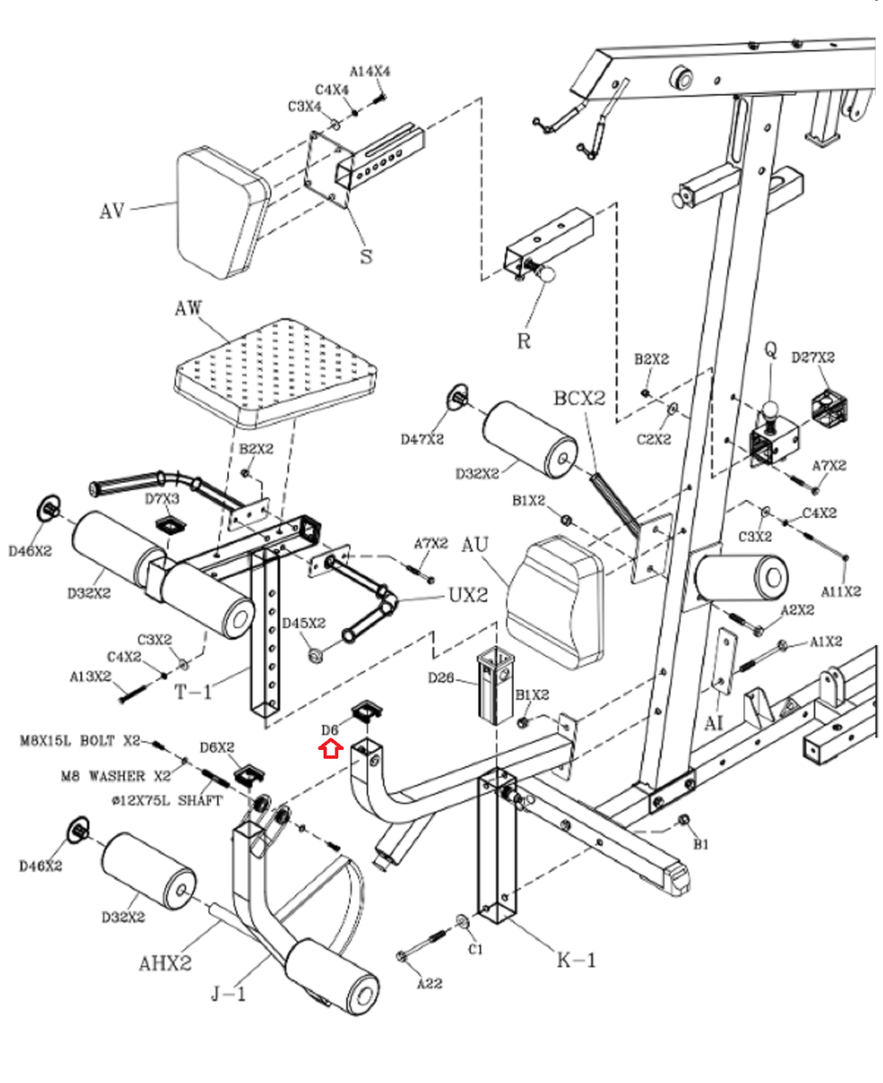 Body Solid EXM - 3000LPS Strength System End Cap 2