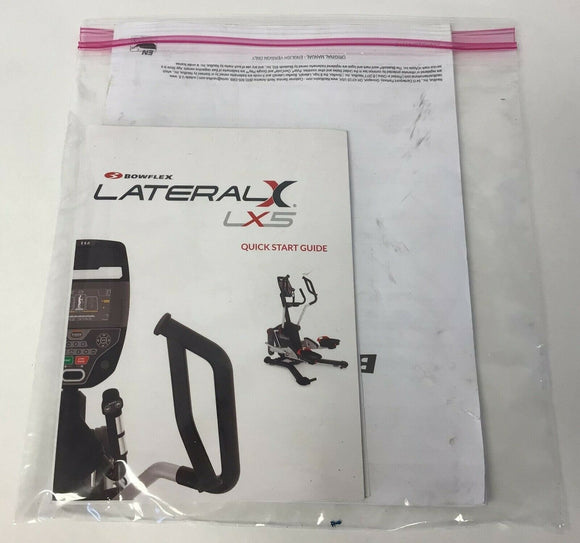 Bowflex LateralX LX5 Elliptical Quick Start Guide & User Manual LX5-BLLX5QSGAUM - hydrafitnessparts