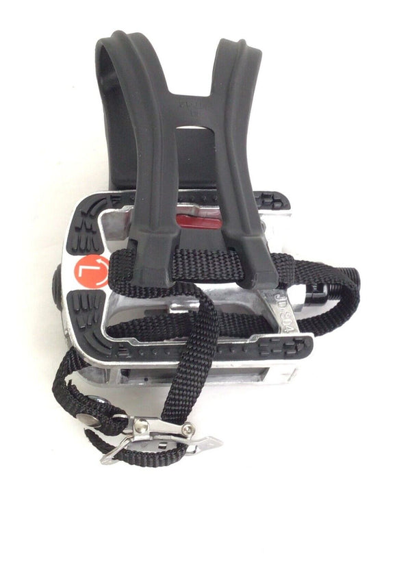 Bowflex Schwinn Stationary Bike Left Pedal with SPD and Toe Clips Cage 8016576 - hydrafitnessparts