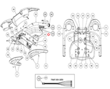 Cybex 525R 625R 750R 770R Recumbent Bike Weldment Shuttle Handle AF-18000 - hydrafitnessparts