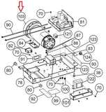 Cybex CX 445T (After SN C1003) Treadmill DC Drive Motor w/Flywheel AX-19649 - fitnesspartsrepair
