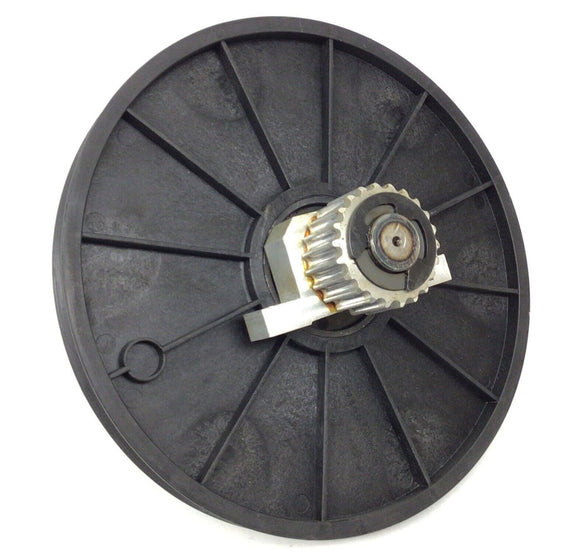 Diamondback 600ES Stepper Drive Pulley Axle Assembly With Notched Freewheel - hydrafitnessparts