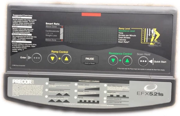 Display Console Panel + Electronics Control 37204-102 Works with Precor EFX5.21s EFX 5.21s Elliptical - fitnesspartsrepair