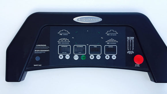 Endurance Treadmill Upper Display Console 5k Panel Full Assembly - fitnesspartsrepair