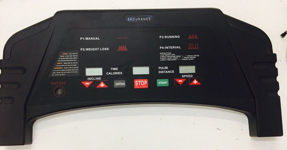 Endurance Treadmill Upper Display Console 5k Panel Full Assembly XT3600 XT 3600 - fitnesspartsrepair