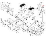 Epic A30E A32E A35E e6.2 e6.4 e6.7 Elliptical Right Arm Upper Cover 326537 - hydrafitnessparts