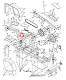 Epic HealthRider Image Proform Reebok Elliptical Plastic Spacer 8mm 216702 - hydrafitnessparts