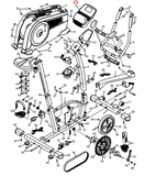 Freemotion 250u Upright Bike Display Console Assembly MFR-EBSF04012 334671 - hydrafitnessparts