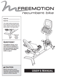 FreeMotion FMEX2256P-IT0 FMEX2506P-IT0 Recumbent Bike Owner Manual CC7224 - hydrafitnessparts