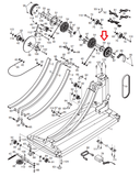 FreeMotion NordicTrack Elliptical Pulley Spool Axle 268728 - fitnesspartsrepair