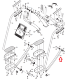 FreeMotion NordicTrack Elliptical Right Pedal Arm 268732 - fitnesspartsrepair