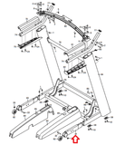 FreeMotion NordicTrack Treadmill Right Extension Leg 361522 - fitnesspartsrepair