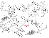 FreeMotion ProForm NordicTrack Elliptical Left Roller Arm 380033 - fitnesspartsrepair