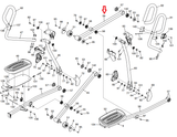 FreeMotion ProForm NordicTrack Elliptical Right Roller Arm 380020 - fitnesspartsrepair