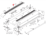 HealthRider H75T - HRTL785090 Treadmill Left Foot Rail MFR-268778 or 286629 - hydrafitnessparts