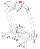 HealthRider H75T - HRTL785090 Treadmill Left Upright Cover MFR-91538 or 289246 - hydrafitnessparts