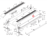 HealthRider H75T - HRTL785090 Treadmill Right Foot Rail MFR-268779 or 286630 - hydrafitnessparts