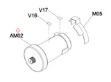 Horizon Fitness 7.4AT-04 - TM499G Treadmill DC Drive Motor with Flywheel 1000443636 - hydrafitnessparts