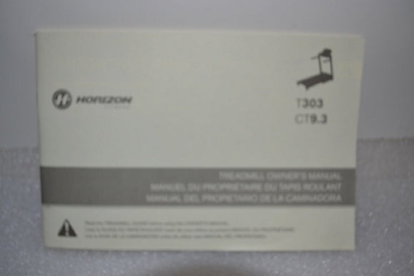 Horizon Fitness CT9.3 -TM444B Treadmill Documentation Assembly Manual 1000304599 - hydrafitnessparts