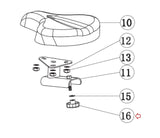 Horizon Fitness Elite - U7 CB047 Stationary Bike Seat Adjustment Knob 1000352987 - hydrafitnessparts