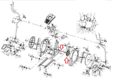 Horizon Fitness Elliptical Pedal Axle with Flywheel 023535-Z - hydrafitnessparts