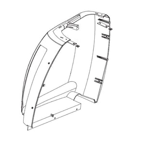 Horizon Fitness EP202 EP202D EP202B EP202E EP202C Elliptical Left Side Cover 090580 - hydrafitnessparts