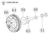 Horizon Fitness HT5.0 - EP031 Stepper Step Crank Axle Set with Pulley 1000439954 - hydrafitnessparts