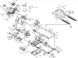 Horizon Fitness HZ Series - T62 T63 T64 Treadmill Rear Side Rail Set 016301-Z - hydrafitnessparts