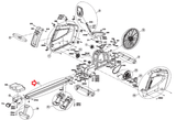 Horizon Fitness Oxford 5 - AR50B Rower Guide Rail Semi Assembly 1000350826 - hydrafitnessparts