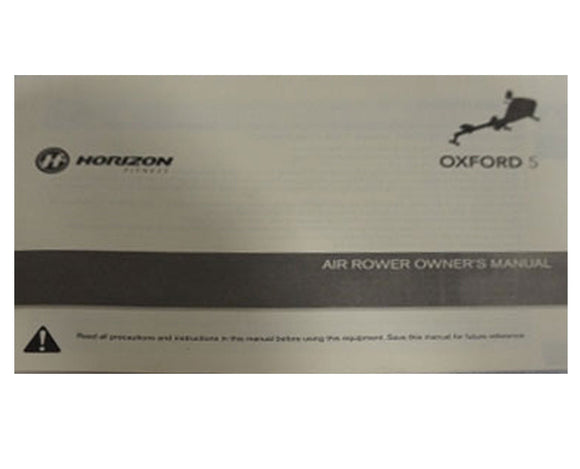 Horizon Fitness Oxford 5 - AR50B Rower Owner Manual English 1000309467 - hydrafitnessparts