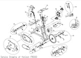 Horizon Fitness P8000 - FC16B Stationary Bike Adjustable Brake Sleeve 092893 - hydrafitnessparts