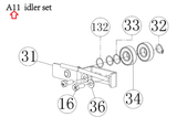 Horizon Fitness Peak Trainer - HT5.0 - EP031 Stepper Step Idler Set 1000439953 - hydrafitnessparts