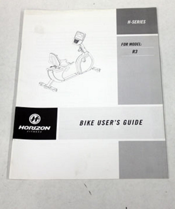 Horizon Fitness R3 - RB201 Stationary Bike User's Manual Guide 101334 - hydrafitnessparts