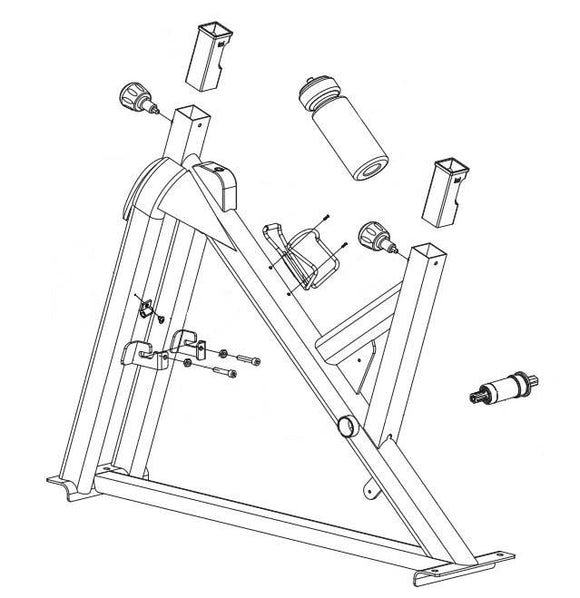 Horizon Fitness S3+ - FC052 M4 - FC009 Stationary Bike Frame Assembly 1000392570 - hydrafitnessparts