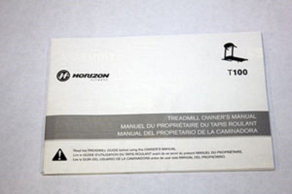 Horizon Fitness T100 - 2011 TM629C Treadmill Owner's Manual 1000204061 - hydrafitnessparts