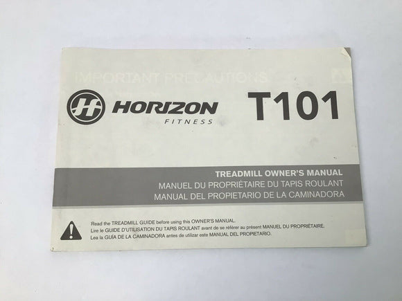 Horizon Fitness T101-5 - TM734 Treadmill Owner Manual 1000419577 - hydrafitnessparts