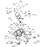 Horizon Fitness T202 - 06 - TM1030 Treadmill Console Upper Cover 1000464672 - hydrafitnessparts