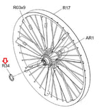 Horizon Matrix Fitness Oxford 5 - AR50B W1x-G4 - AR09 Rower Fix Ring 009210-00 - hydrafitnessparts